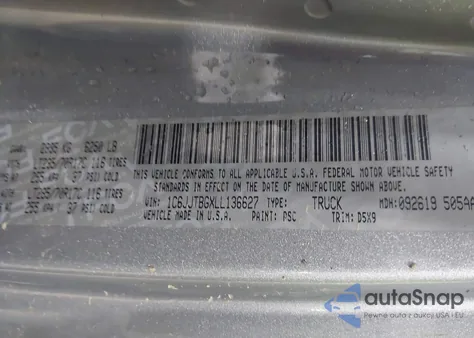 2020 Jeep Gladiator Rubicon 4X4 z USA, uszkodzony, nr VIN 1C6JJTBGXLL136627